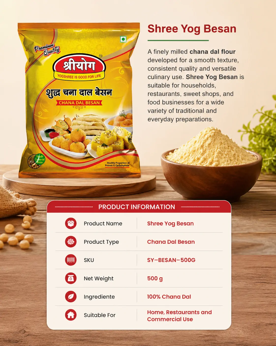 Shreeyog Chana Dal Besan SKU